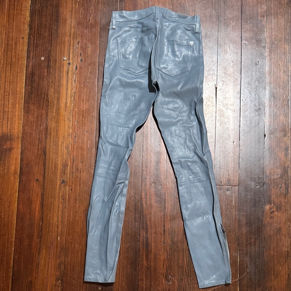 J Brand mid rise Slate/Blue Leather Pants - Picture 11 of 14